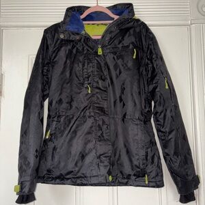 Liquido Black Jacket with Yellow Lining